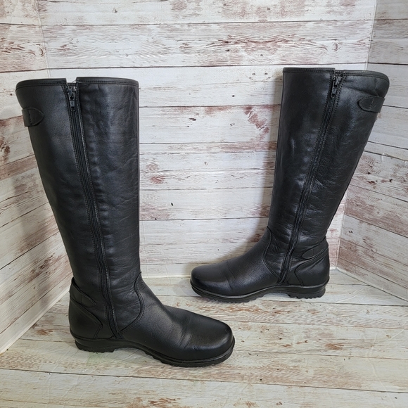 La Canadienne black leather waterproof riding boots with buckle - Picture 9 of 12